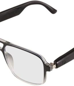Smart Glasses Bluetooth Audio Sunglasses for Men Women with Dual Stereo Speakers, Open Ear Music &HD Calling, Touch &Voice Assistant, UV Protection——GS10 Black